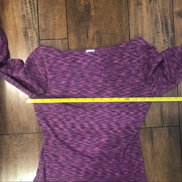 Columbia Cowl Neck Purple Pink Hooded Sweatshirt - Picture 7 of 8